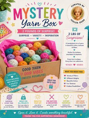 2 lbs Mix Mystery Yarn Box